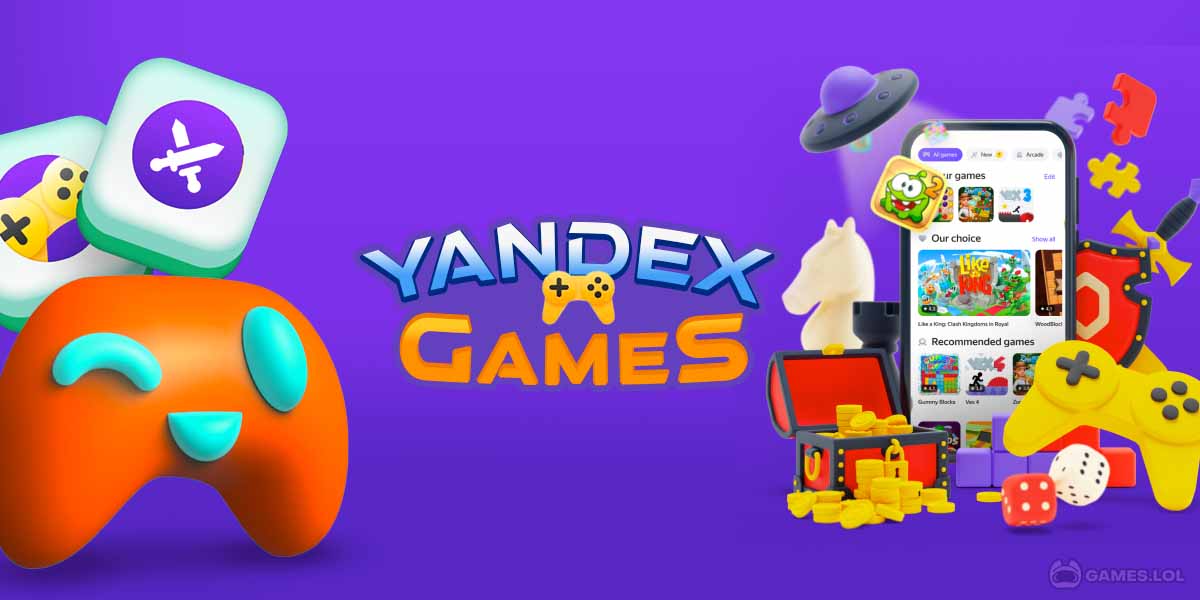 An image of Yandex Games starter page